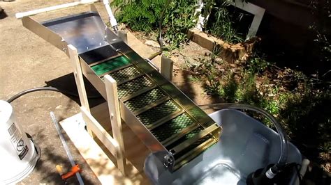 diy sheet metal sluice box|recirculating sluice box setup.